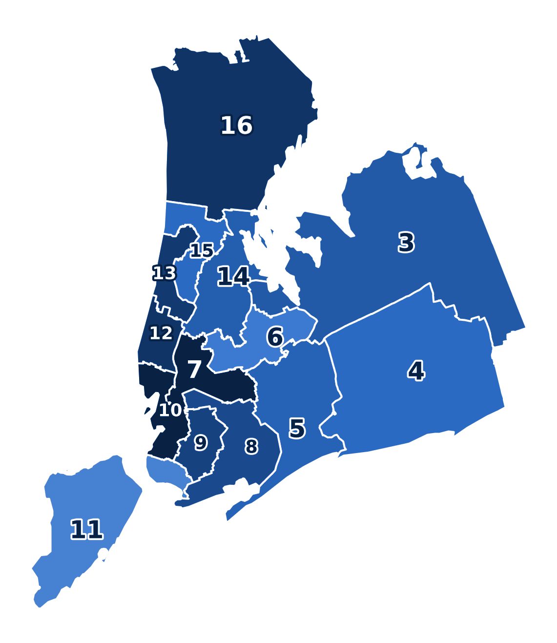 NYC congressional spend map